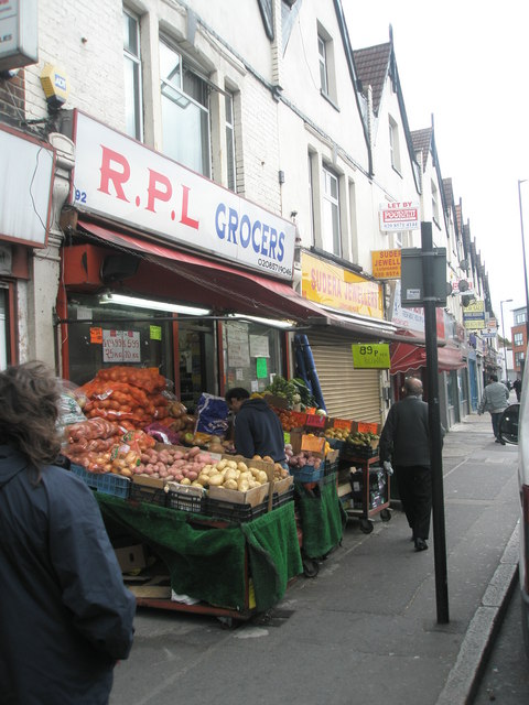 Fruit and veg display in Western Road