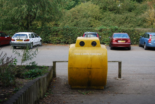 Recycling container, Haysden Country Park Car Park
