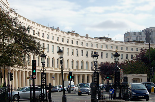 The east curve of Park Crescent, London