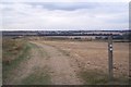 Footpath junction and view of Whitstable