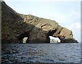 HU5381 : Natural Arches at the Horse of Burravoe by Andy Waddington