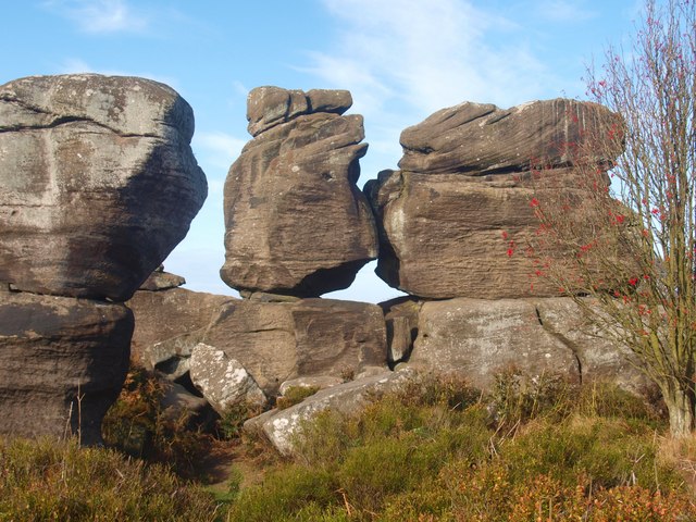 Millstone grit rock formation