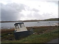 Beached fishing boat