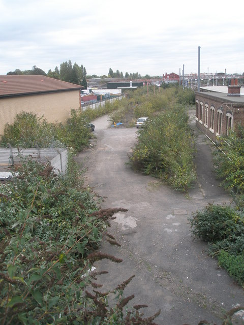 Waste ground behind Southall Station