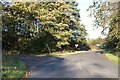 Minor road leading to A697 near Heighley Gate.