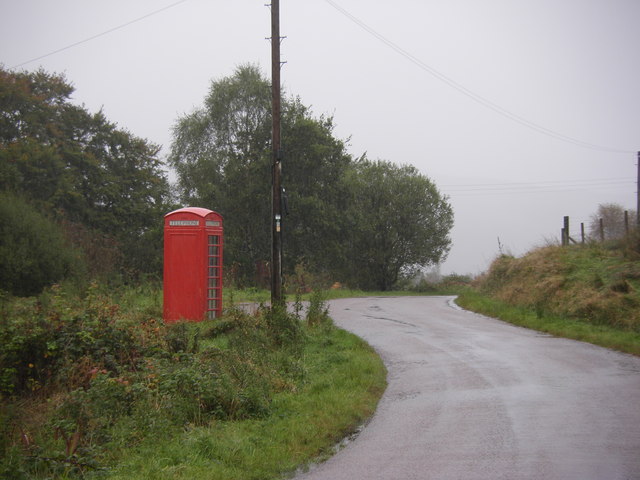 Phone box on road between Ariundle and Scotstown