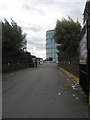 Looking towards the gasometer from the business park in Beaconsfield Road