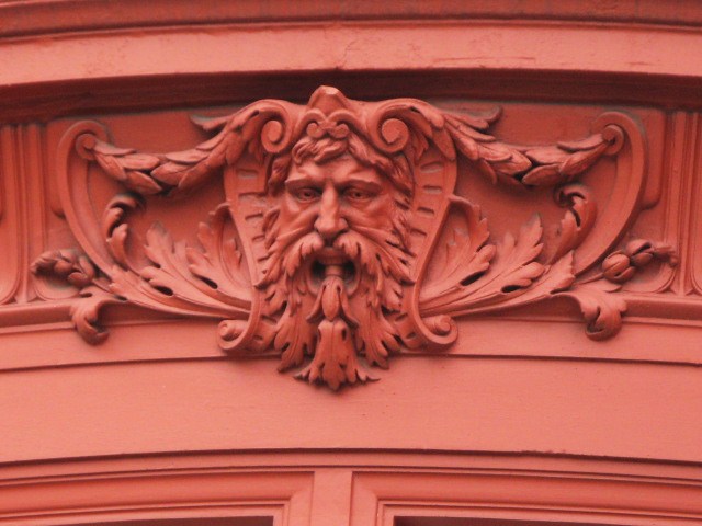 Another hirsute man on a building in Chiltern Street, W1