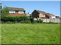 Rear of houses on the Shepherdswell Road from footpath