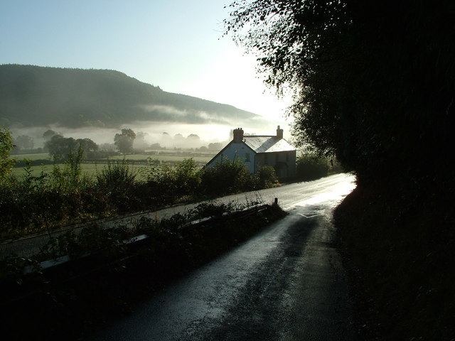 Teme Valley cottage in the morning mist