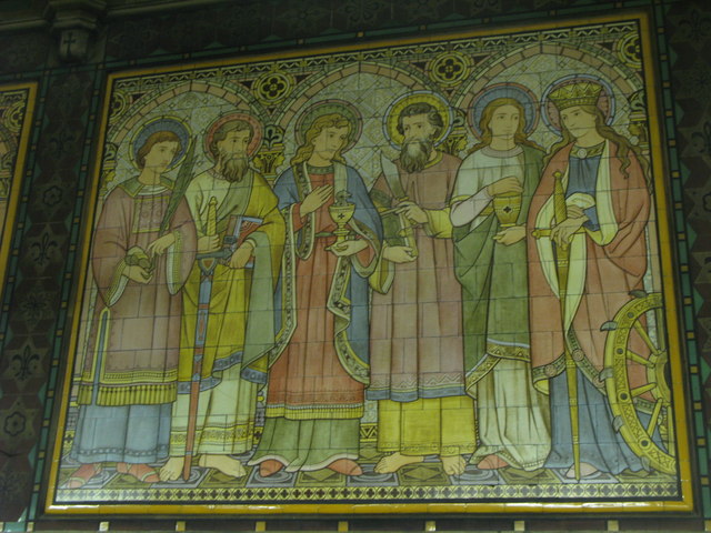 All Saints Church, Margaret Street, W1 - tiled panel (4)