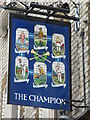 TQ2981 : Sign for The Champion, Wells Street / Eastcastle Street, W1 by Mike Quinn