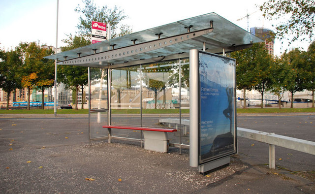 Bus shelter and stop, Belfast (1) © Albert Bridge :: Geograph Ireland