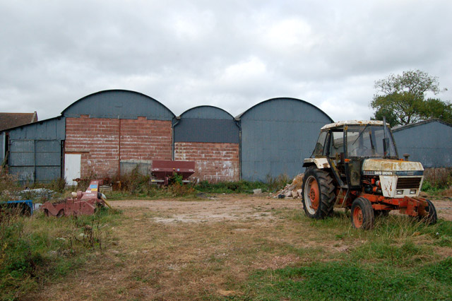 Sheds and implements at Castle Farm, Raglan