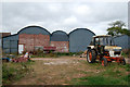 Sheds and implements at Castle Farm, Raglan