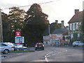 In the centre of Upavon, heading south on the A345