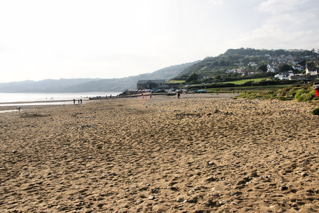 Towards Charmouth from the Soft Rock Cafe