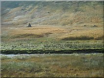 NN3816 : River Larig and boulder by Richard Webb