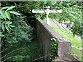 Pilton Crossroads: parapet of former ironstone railway bridge