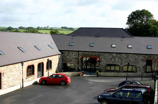 Front entrance to Llety Cynin Leisure Complex, formerly Pen-y-coed Farm
