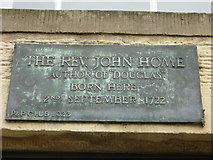 NT2776 : John Home plaque, Maritime Street by kim traynor
