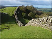 NY6766 : A classic view of Hadrian's Wall by Oliver Dixon