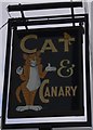 The sign at the "Cat & Canary" PH in Henfield