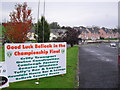 "Good Luck Belleek" sign