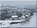 View of Slaithwaite reservoir & the village