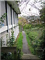 Footpath along the side of Folkestone sports centre