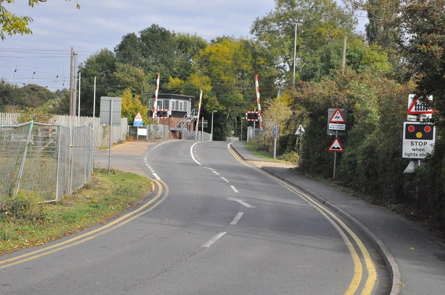 Approach to level crossing - Offord Cluny
