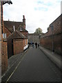 Looking along Minster Lane towards Great Minster Street