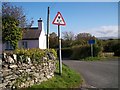 Minor road to Beaumaris from the Pen-y-parc crossroads