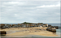 SW5140 : Looking north to the harbour from Tregenna Hill, St Ives by Andy F