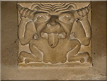 TG0336 : All Saints church - roof corbel by Evelyn Simak
