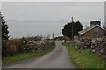 Minor road climbing up from Llanfair