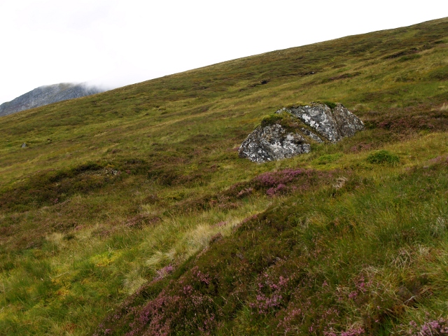 Hillside with boulder, Sgurr a' Choire Ghlais