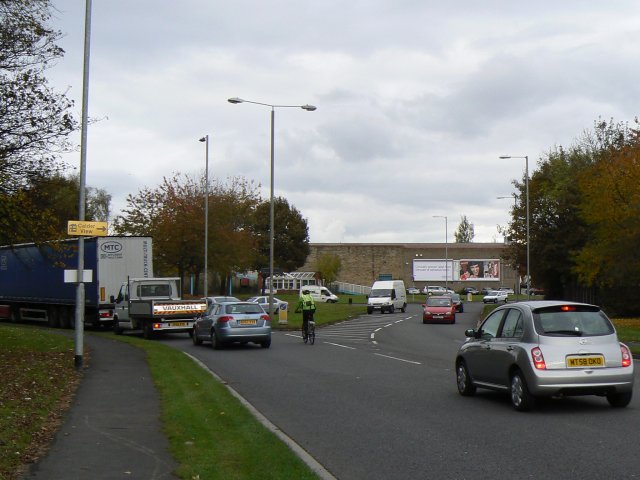 Traffic at the roundabout