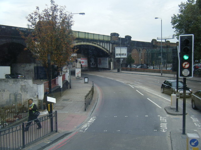 Queenstown Road and railway bridge.