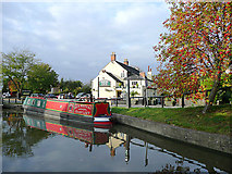 SK4430 : Canal and New Inn at Shardlow, Derbyshire by Roger  D Kidd
