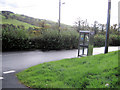 Road and phone box in Aberangell