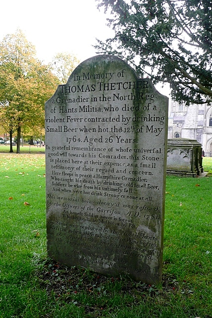 Thomas Thetcher's headstone