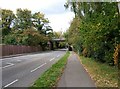 Boxgrove Road, looking northwest to railway bridge