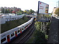 District Line, just east of West Kensington Station