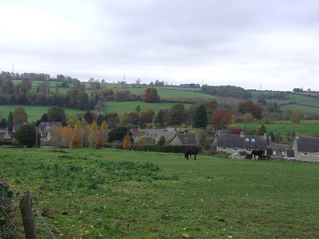 North Cerney village from Dark Lane