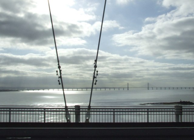 New Severn bridge from the old one