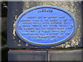 Plaque at Ivegate, Colne, Lancashire