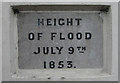 Record of the 1853 flood, Brecon