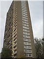 Side view of Trellick Tower, Elkstone Road W11