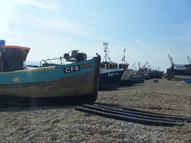Boats on the beach, Hastings